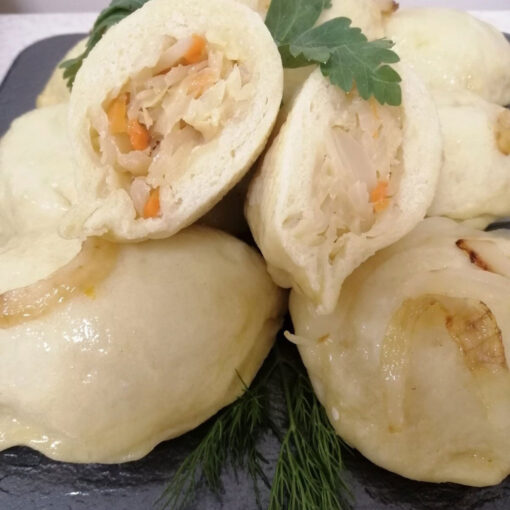 Вареники на пару з капустою (від 500 грам)